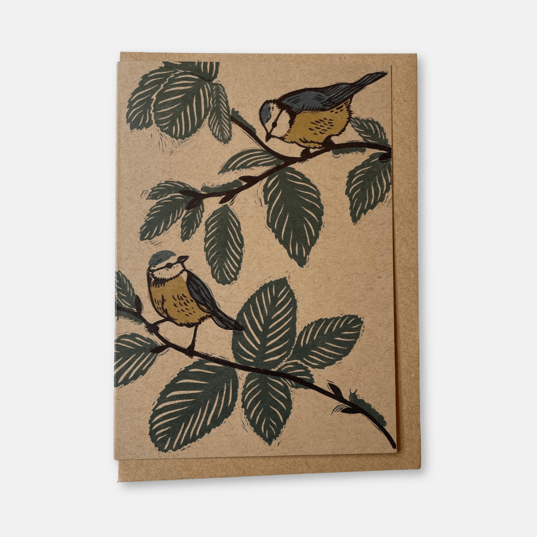 Blue Tits Greetings Card