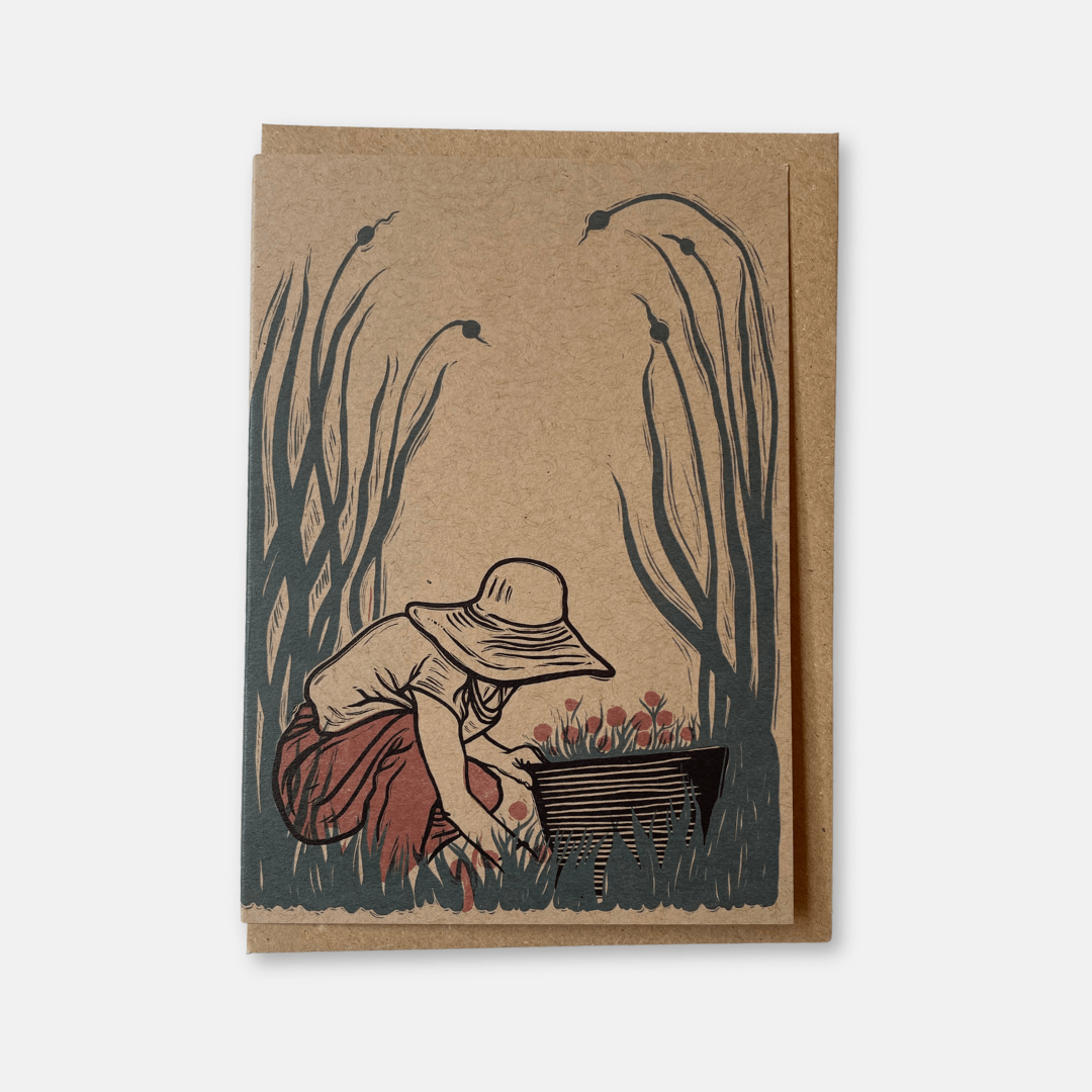 Down In The Garden Greetings Card