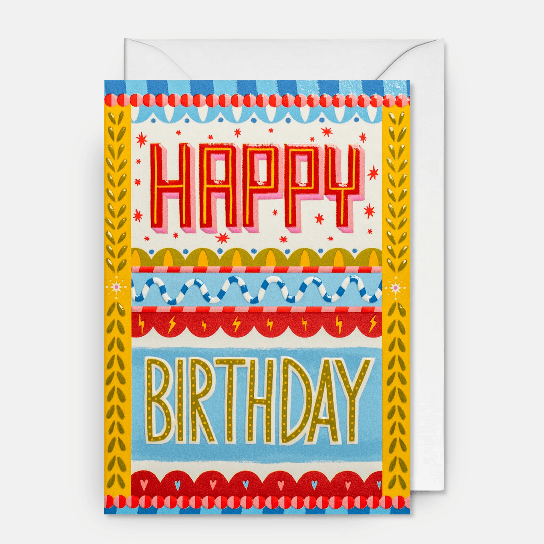 Birthday Patterns Greetings Card