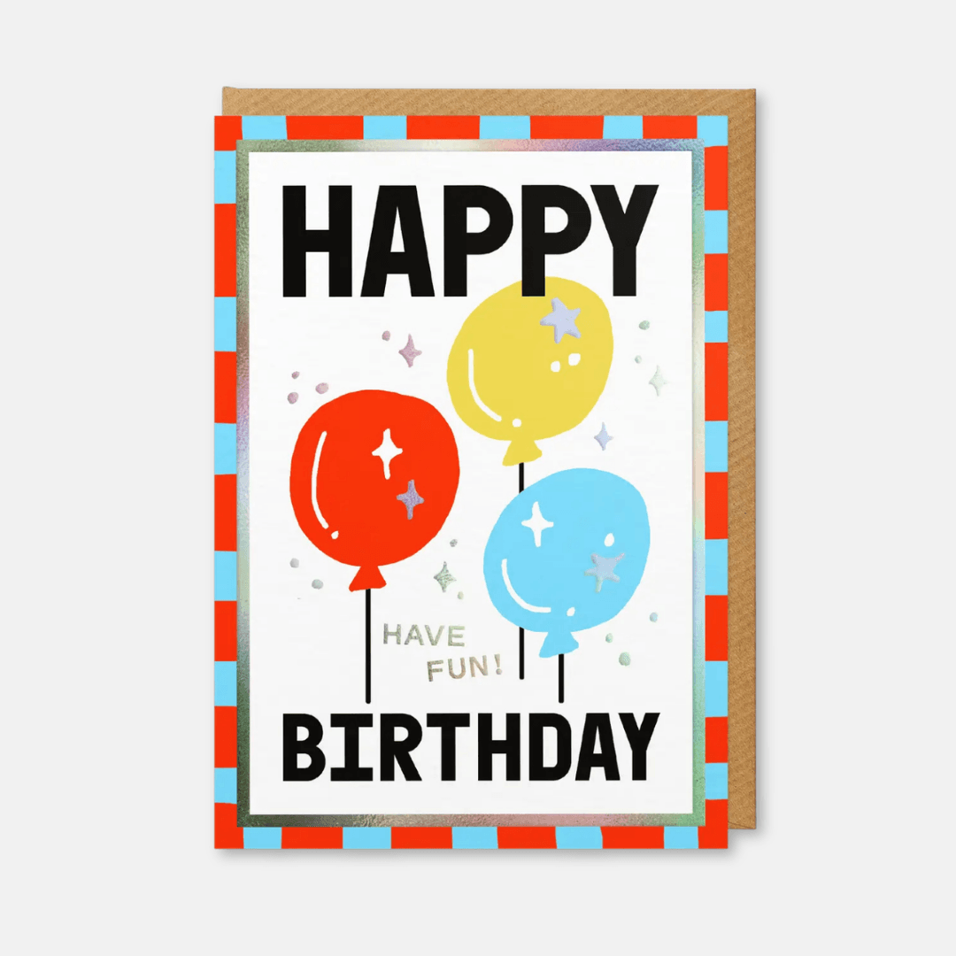 Birthday Balloons Greetings Card