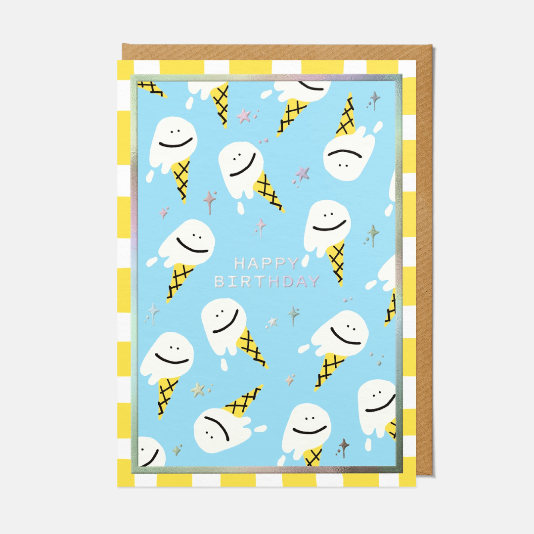 Ice Cream Birthday Greetings Card