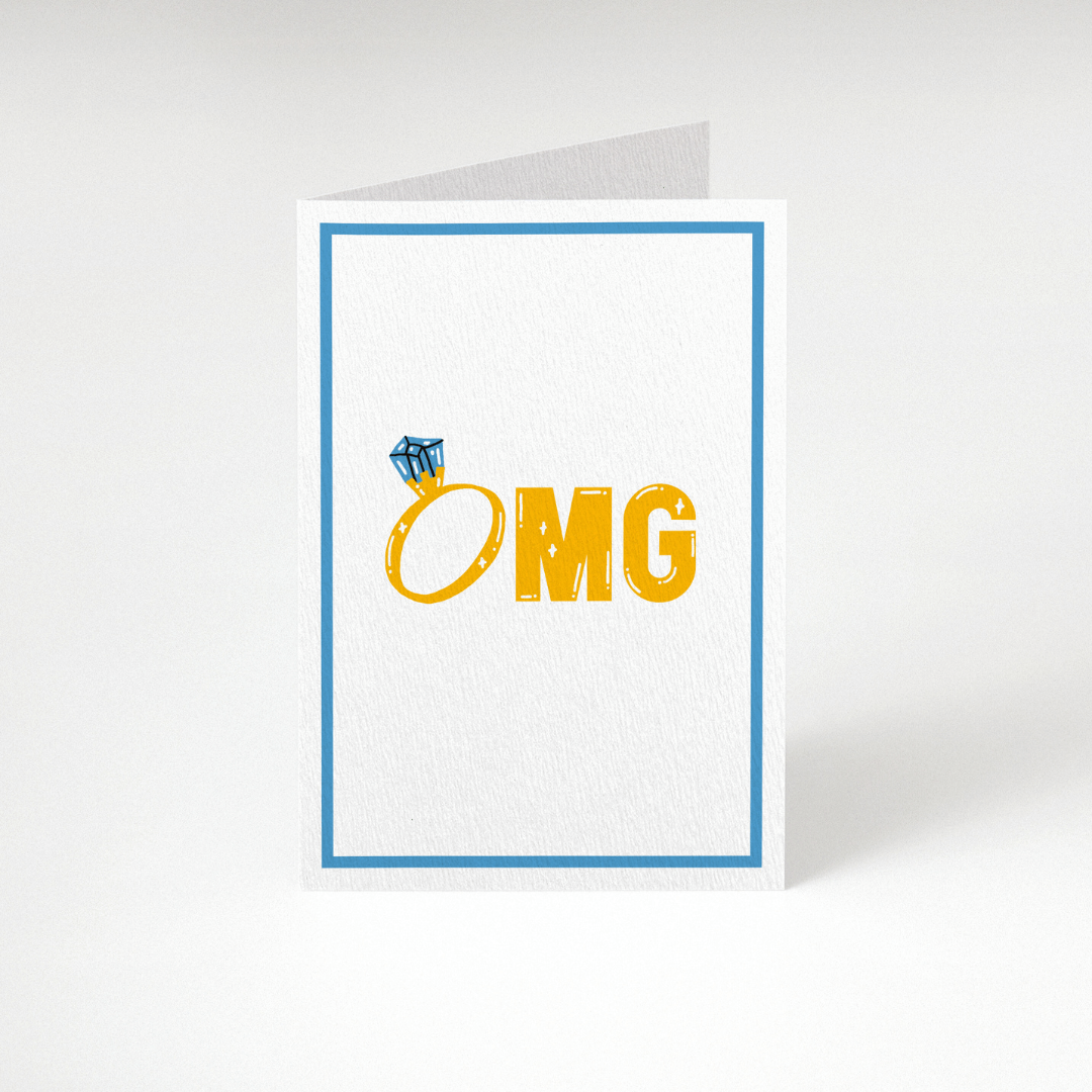 OMG Engagement Greetings Card