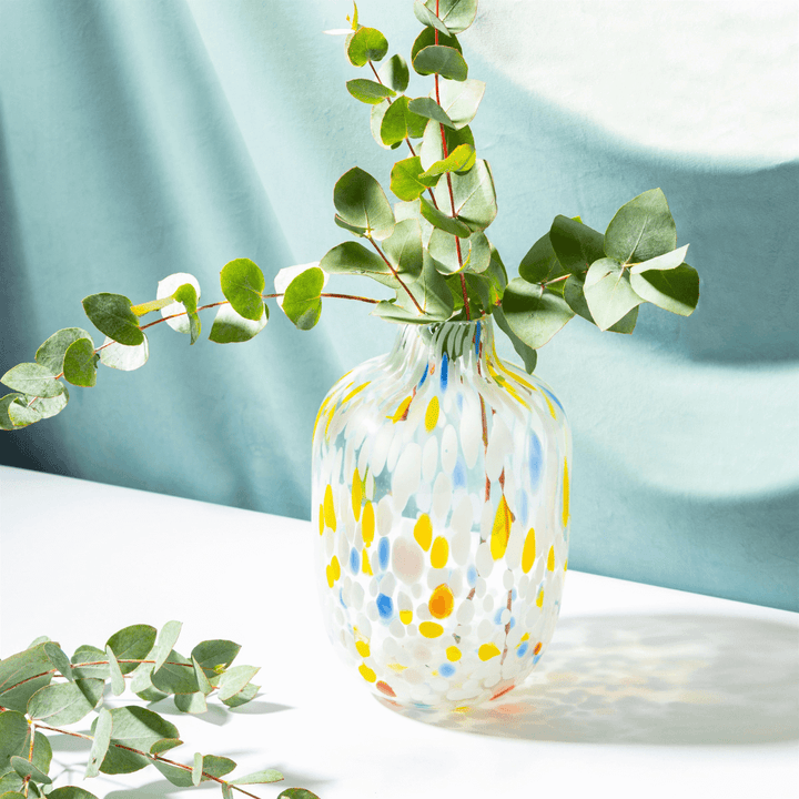 Large Speckled Glass Vase
