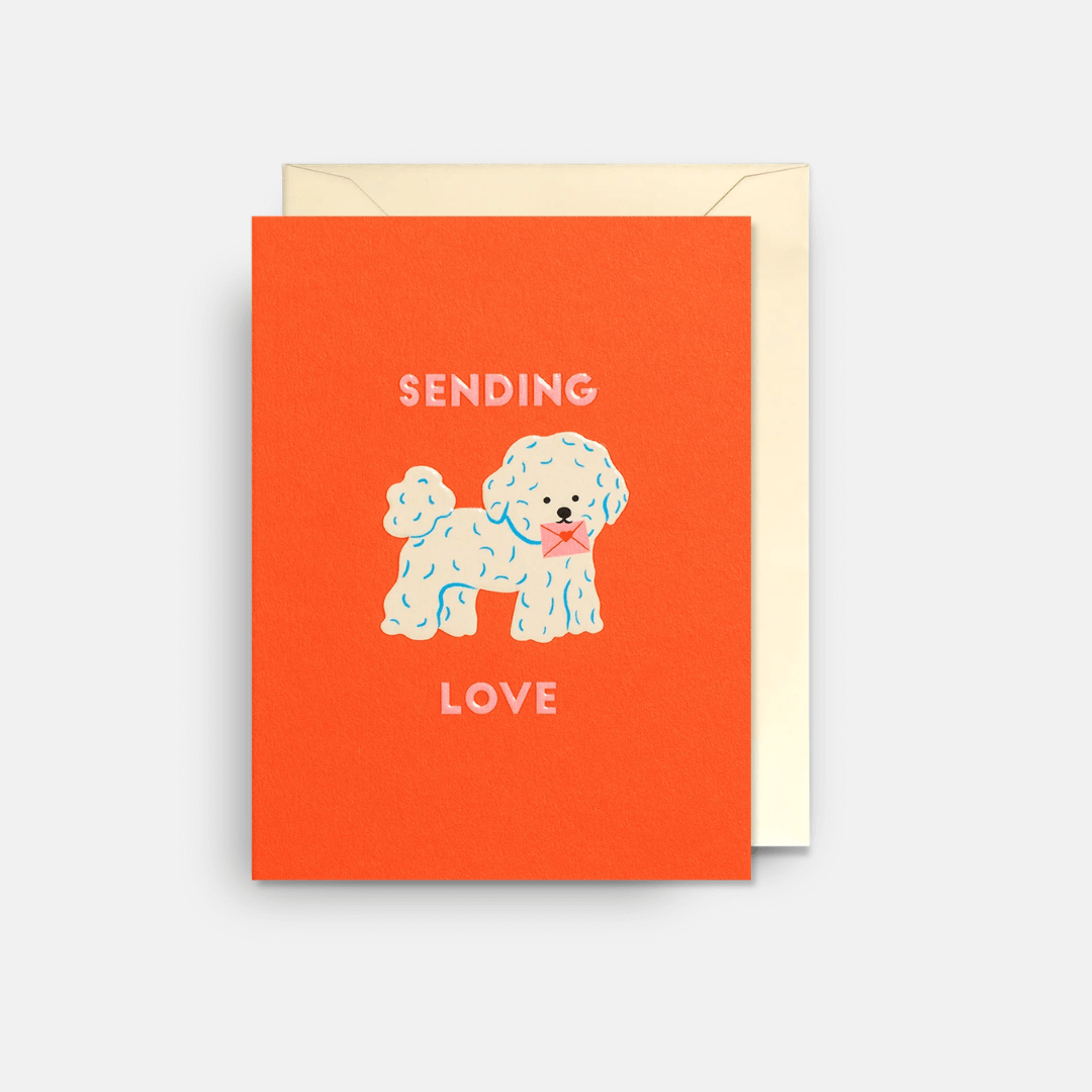 Sending Love Pooch Mini Greetings Card