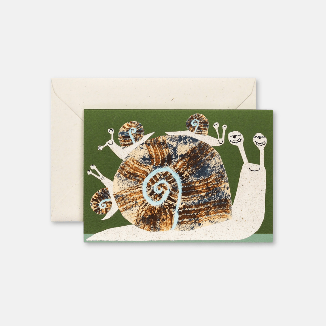 Snail Family Greetings Card
