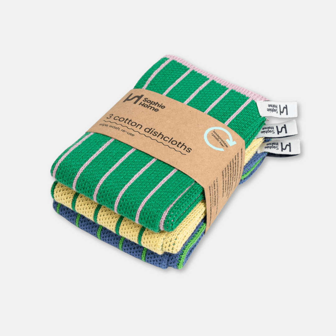Reusable Striped Dishcloth Set