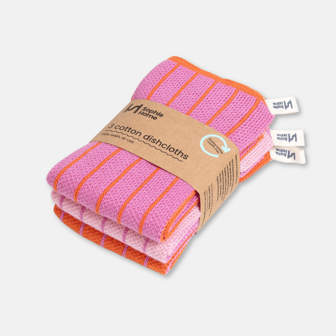 Reusable Striped Dishcloth Set
