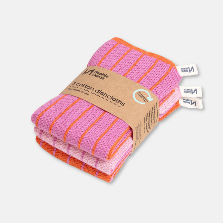 Reusable Striped Dishcloth Set