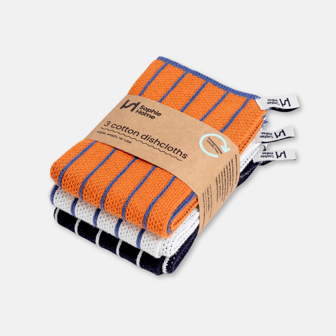 Reusable Striped Dishcloth Set