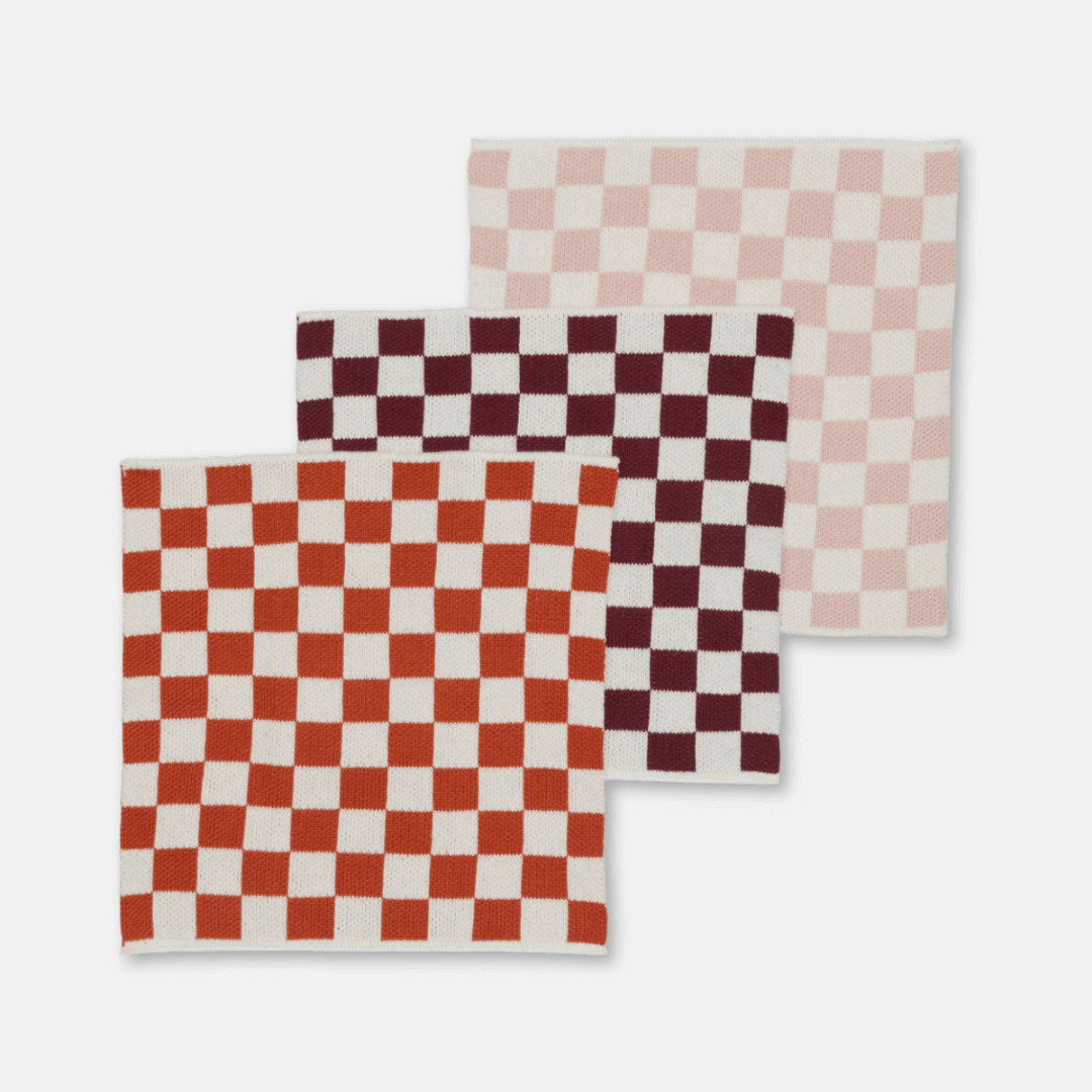 Reusable Check Dishcloth Sets