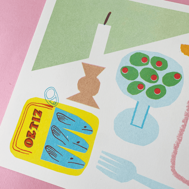Spring Table A4 Riso Print