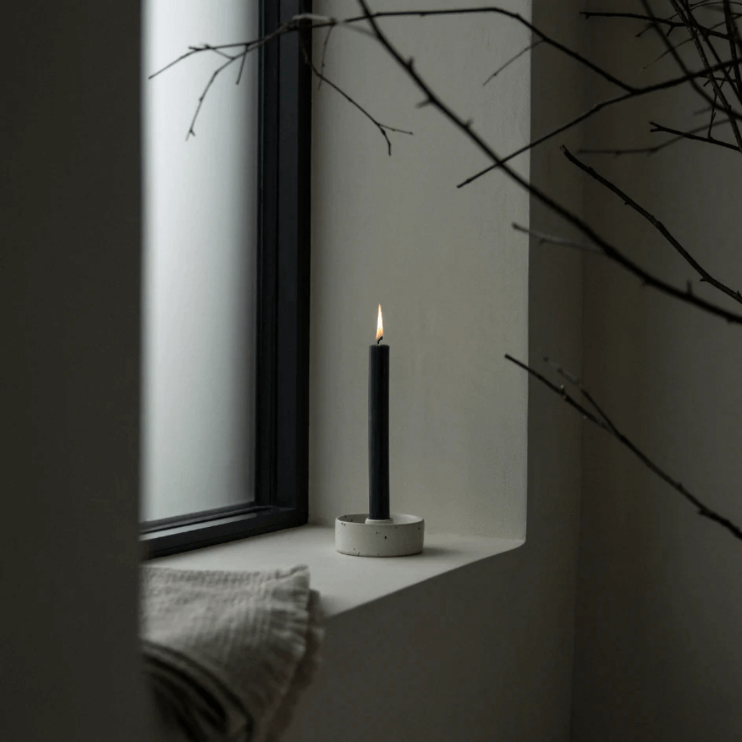 Charcoal Dinner Candle