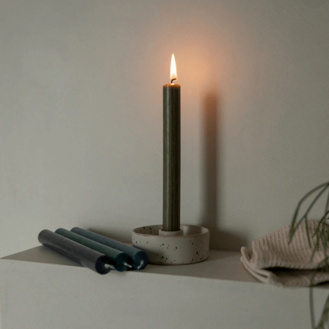 Olive Dinner Candle
