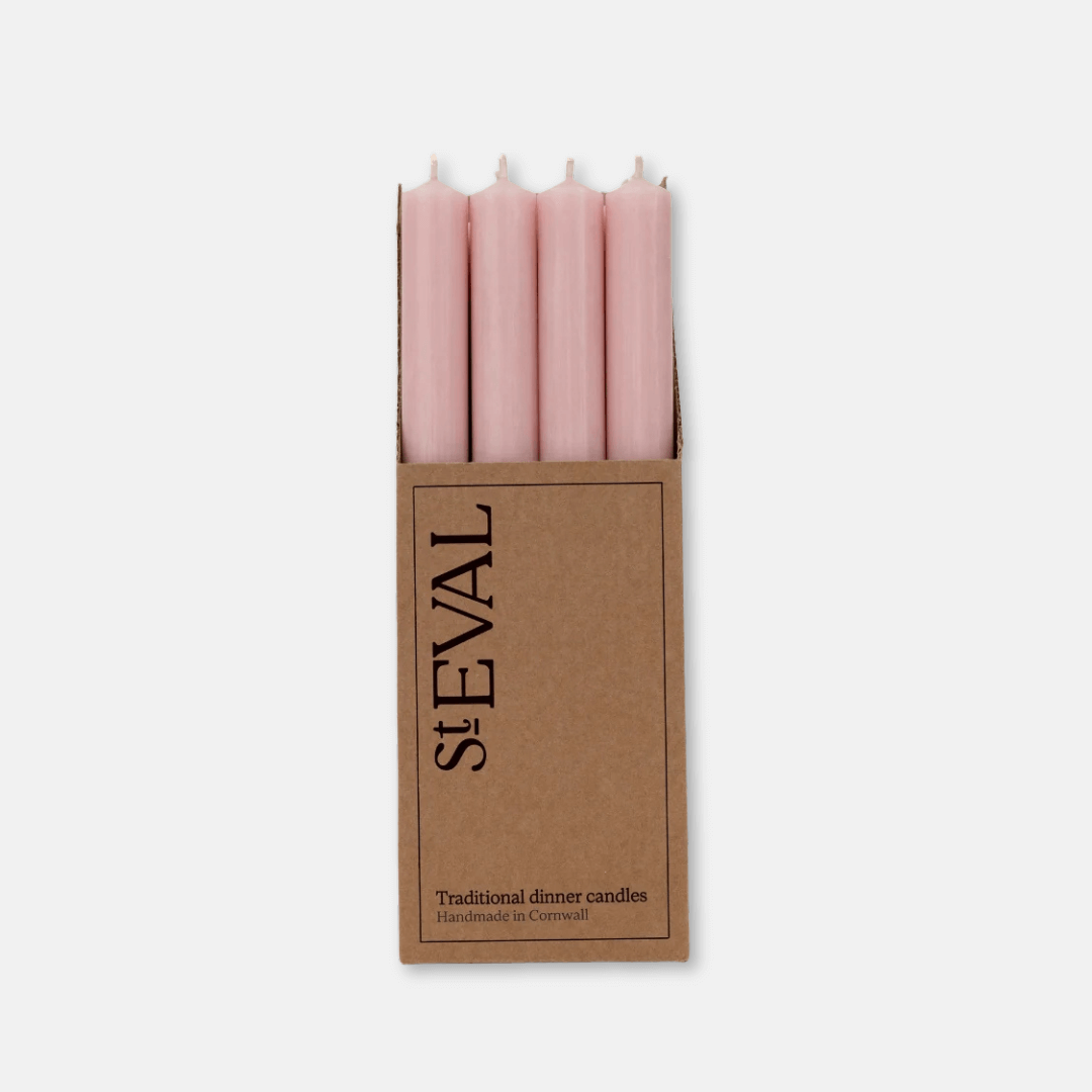 Rose Quartz Dinner Candle