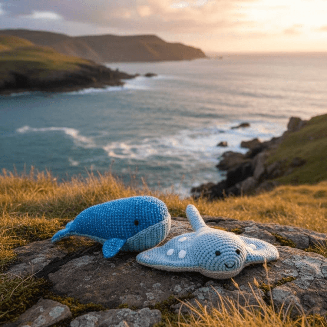 Stingray Organic Cotton Crochet Rattle