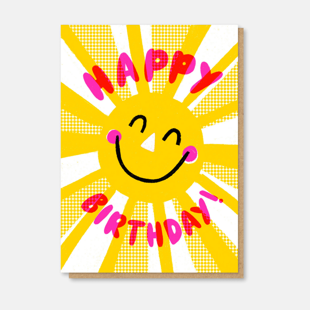 Birthday Sunshine Letterpress Greetings Card