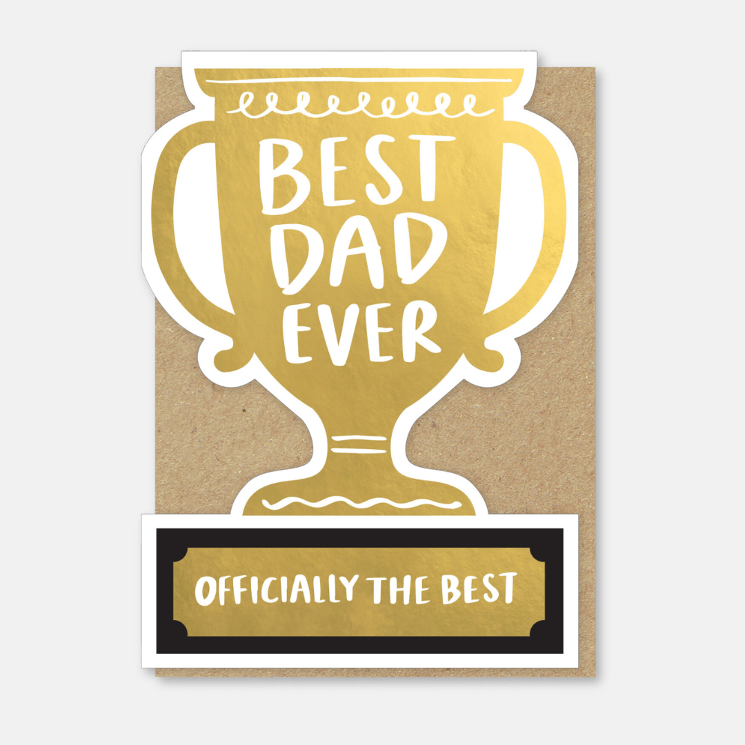 Best Dad Trophy Greetings Card