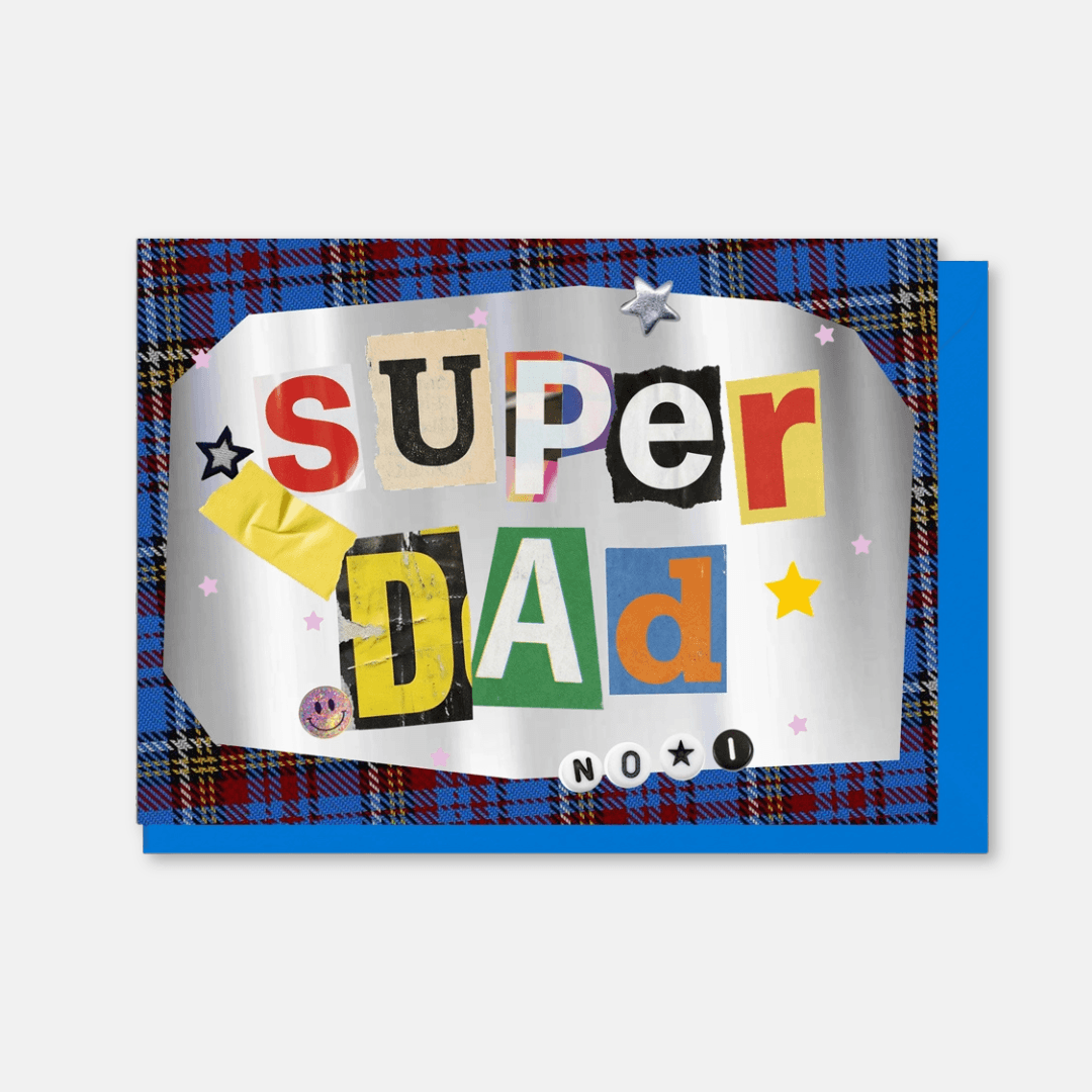 Super Dad Junk Journal Greetings Card