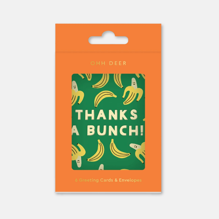 Thanks A Bunch Mini Greetings Card 6 Pack
