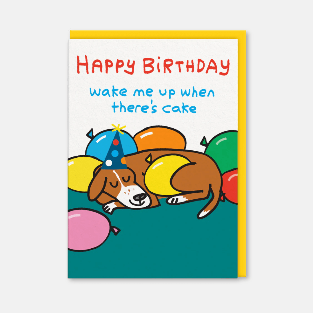 Wake Me When There's Cake Birthday Greetings Card