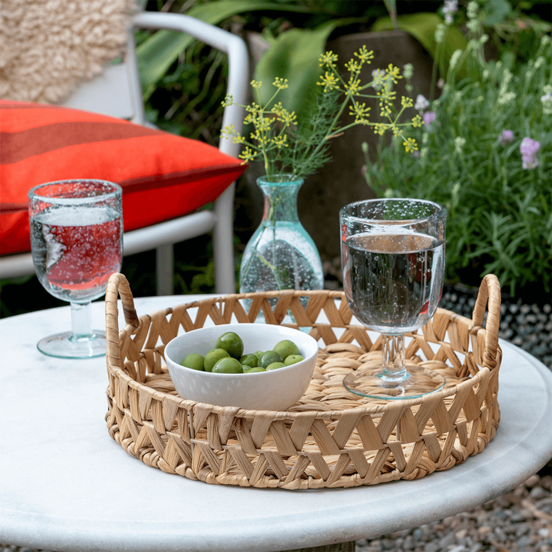 Water Hyacinth Tray with Handles