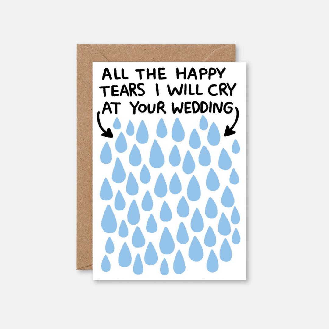 Wedding Tears Greetings Card