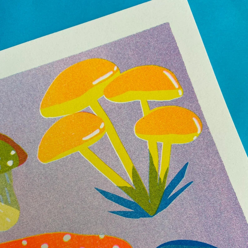 Fungi A3 Riso Art Print