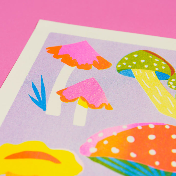 Fungi A3 Riso Art Print