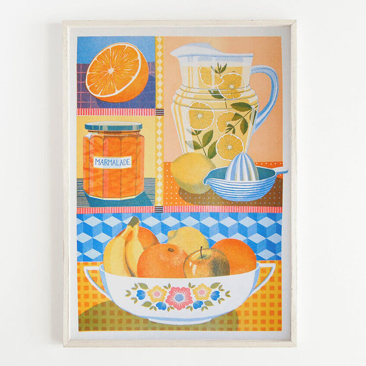Orange & Lemon A3 Risograph Print